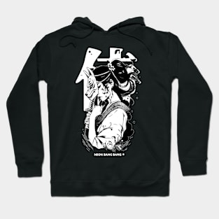 Cyberpunk Geisha Girl Samurai Warrior Anime Streetwear Hoodie